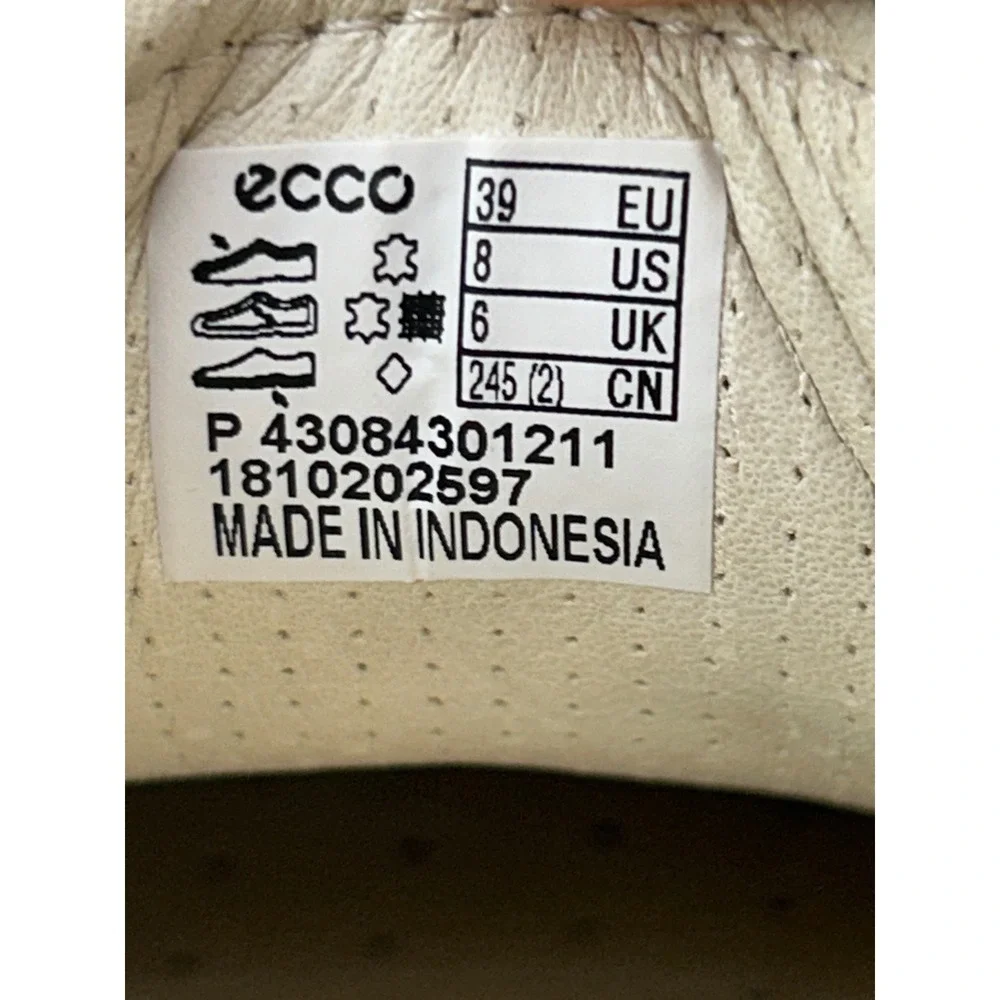 ECCO Soft 7 Perforated Leather‎ Lace Up Sneakers Rose Pink EU 39 US 8